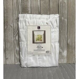 Lucia Elegant Waterfall Valance, Soft Polyester, Window Curtain, Single, White‎